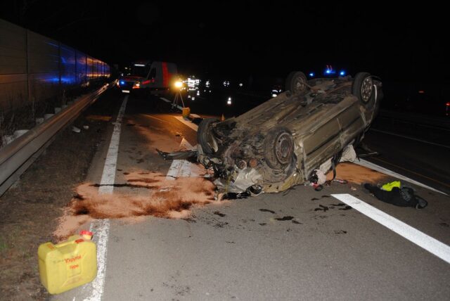 014 - A14, Fahrtrichtung Deutschland - Verkehrsunfall