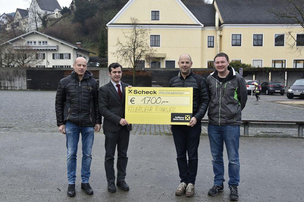 Scheckübergabe Ortshilfswerk Marktgemeinde Rankweil