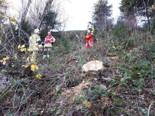 Einsatz 135 - Übersaxen, Alpe Gulm - Fahrzeugbergung mit SRF