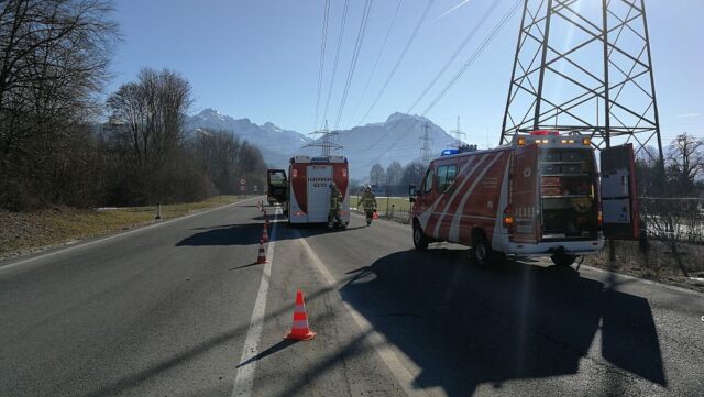 Einsatz 014 - A14A, Ende Ausfahrt Rankweil - Verkehrsunfall