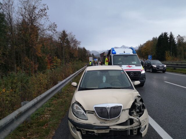 Einsatz 103 - A14 Rheintalautobahn - Verkehrsunfall, PKW gegen Leitplanke