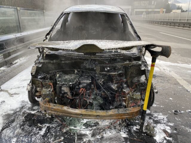 Einsatz 034 - Rheintalautobahn A14, Nordportal Ambergtunnel - Fahrzeugbrand