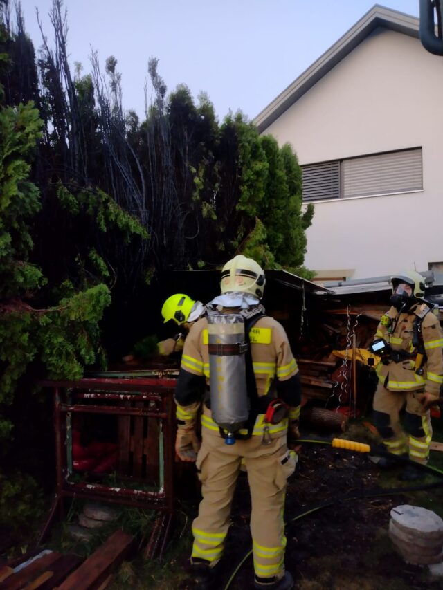 Einsatz 109 - Meiningen, im Tannenfeld - Heckenbrand