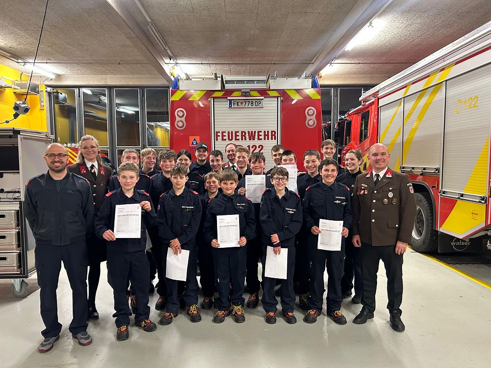 Wissenstest der Feuerwehrjugend des Bezirkes Feldkirch in Feldkirch-Altenstadt